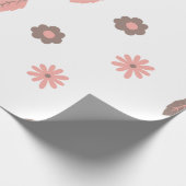 ラッピング紙花交番ピンク調 ラッピングペーパー (角)