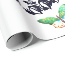 ラッピング紙蝶およびハート