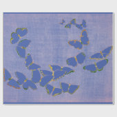 ラッピング紙蝶の青 ラッピングペーパー (フラット)