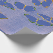 ラッピング紙蝶の青 ラッピングペーパー (角)