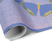 ラッピング紙蝶の青 ラッピングペーパー (ロールコーナー)