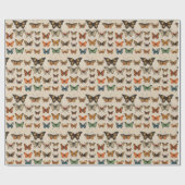 ラッピング紙蝶 ラッピングペーパー (フラット)