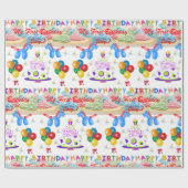 ラッピング紙誕生日7月1日マイ初誕生日 ラッピングペーパー (フラット)