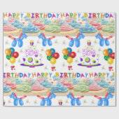 ラッピング紙誕生日 ラッピングペーパー (フラット)