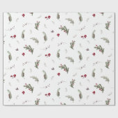 ラッピング紙赤い緑の水の色クリスマス ラッピングペーパー (フラット)
