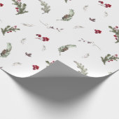 ラッピング紙赤い緑の水の色クリスマス ラッピングペーパー (角)