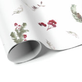 ラッピング紙赤い緑の水の色クリスマス ラッピングペーパー (ロールコーナー)