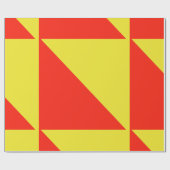 ラッピング紙赤と黄 ラッピングペーパー (フラット)