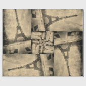 ラッピング紙転がエッフェルタワーコラージュデザイン ラッピングペーパー (フラット)