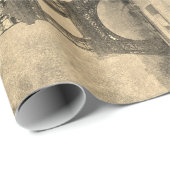 ラッピング紙転がエッフェルタワーコラージュデザイン ラッピングペーパー (ロールコーナー)