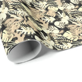 ラッピング紙離れ:シルエット（黄色） ラッピングペーパー (ロールコーナー)