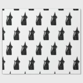 ラッピング紙黒猫と帽子 ラッピングペーパー (フラット)