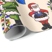 ラッピング紙4色サンタ ラッピングペーパー (ロールコーナー)