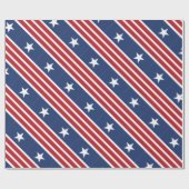 ラッピング紙7月4日赤青白旗 ラッピングペーパー (フラット)