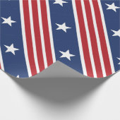 ラッピング紙7月4日赤青白旗 ラッピングペーパー (角)