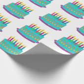 ラッピング紙-お誕生日ケーキ ラッピングペーパー (角)