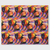 ラッピング紙-のまわりにフローラお洒落アート ラッピングペーパー (フラット)