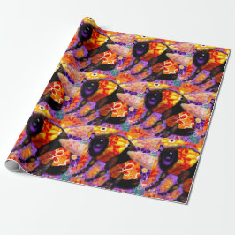 ラッピング紙-のまわりにフローラお洒落アート ラッピングペーパー