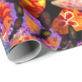 ラッピング紙-のまわりにフローラお洒落アート ラッピングペーパー (ロールコーナー)