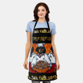 ラッピング紙 エプロン (着用した状態)