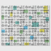 ラッピング紙- 'スマイル'年 ラッピングペーパー (フラット)