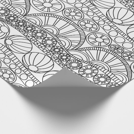 ラッピング紙 – ドリング円B/W ラッピングペーパー (角)