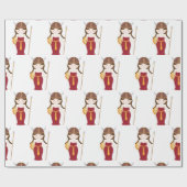 ラッピング紙-バイキング戦士プリンセス ラッピングペーパー (フラット)