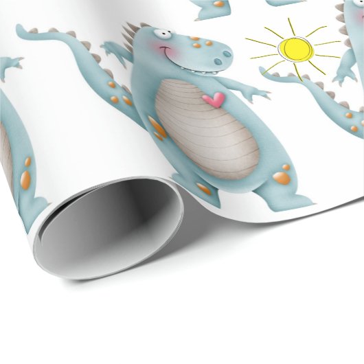 ラッピング紙 – ブルーディノデザイン2 ラッピングペーパー (ロールコーナー)