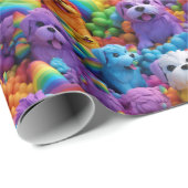 ラッピング紙-プライド子犬1 ラッピングペーパー (ロールコーナー)