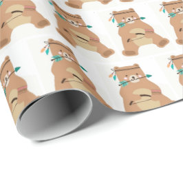 ラッピング紙-ベビーブレイブベア ラッピングペーパー