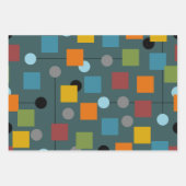 ラッピング紙-モダン 1.3世紀半ばのシームレス ラッピングペーパーシート (正面3)