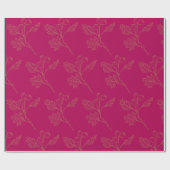 ラッピング紙 – ワインとゴールデンベリー ラッピングペーパー (フラット)