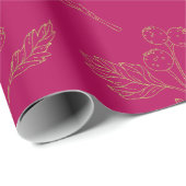 ラッピング紙 – ワインとゴールデンベリー ラッピングペーパー (ロールコーナー)