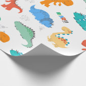 ラッピング紙：恐竜 ラッピングペーパー (角)