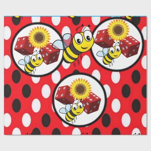 ラッピング紙（昆虫）マルハナバチ ラッピングペーパー (フラット)