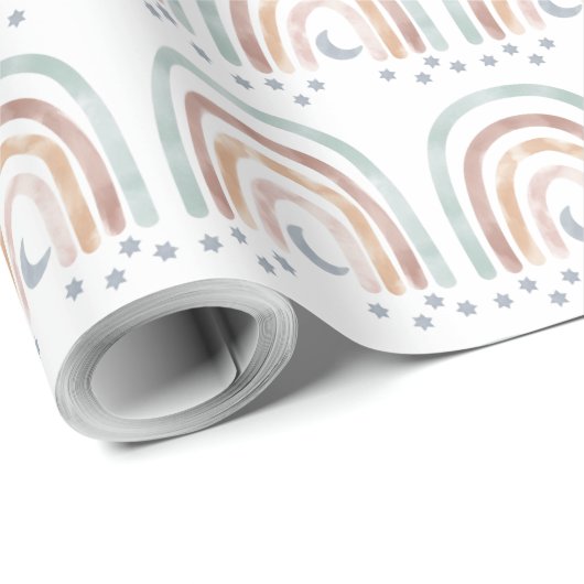 ラッピング紙 – 月と星の虹 ラッピングペーパー (ロールコーナー)