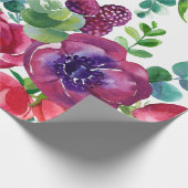 ラッピング紙 – 水彩フローラルパターン ラッピングペーパー (角)