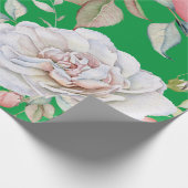 ラッピング紙 – 水彩フローラルパターン ラッピングペーパー (角)