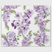 ラッピング紙 – 水彩フローラルパターン ラッピングペーパー (フラット)