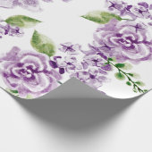 ラッピング紙 – 水彩フローラルパターン ラッピングペーパー (角)