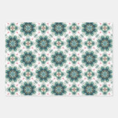 ラッピング紙 – 水色ジャングルの3つの色合い ラッピングペーパーシート (正面3)