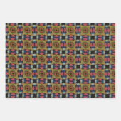 ラッピング紙 – 水色ジャングルの3つの色合い ラッピングペーパーシート (正面2)