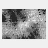 ラッピング紙（灰色のクロムパターン） ラッピングペーパーシート (正面2)