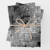 ラッピング紙（灰色のクロムパターン） ラッピングペーパーシート (インサイチュ)