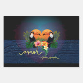 ラッピング紙 – 熱帯鳥 – 愛 ラッピングペーパーシート (正面)