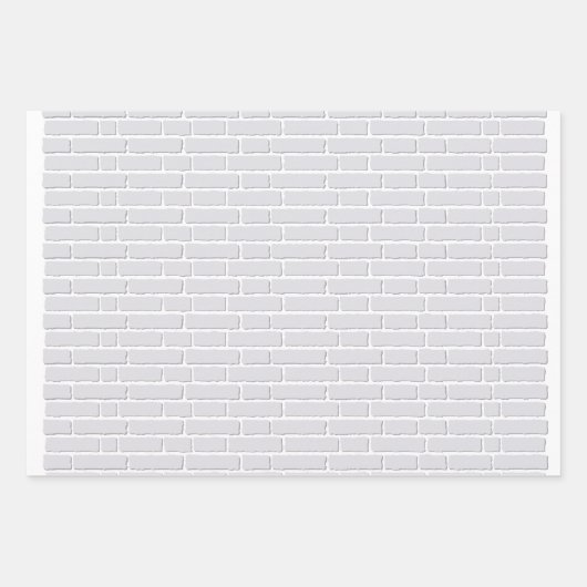 ラッピング紙（白レンガ壁） ラッピングペーパーシート (正面)