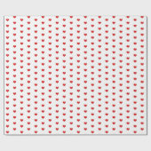 ラッピング紙-赤いハート ラッピングペーパー (フラット)