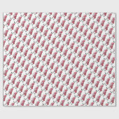 ラッピング紙、赤色アリ糸アンテナ ラッピングペーパー (フラット)