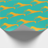 ラッピング紙-金ゴールドジラフェス ラッピングペーパー (角)