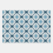 ラッピング紙- 3階調の青 ラッピングペーパーシート (正面2)
